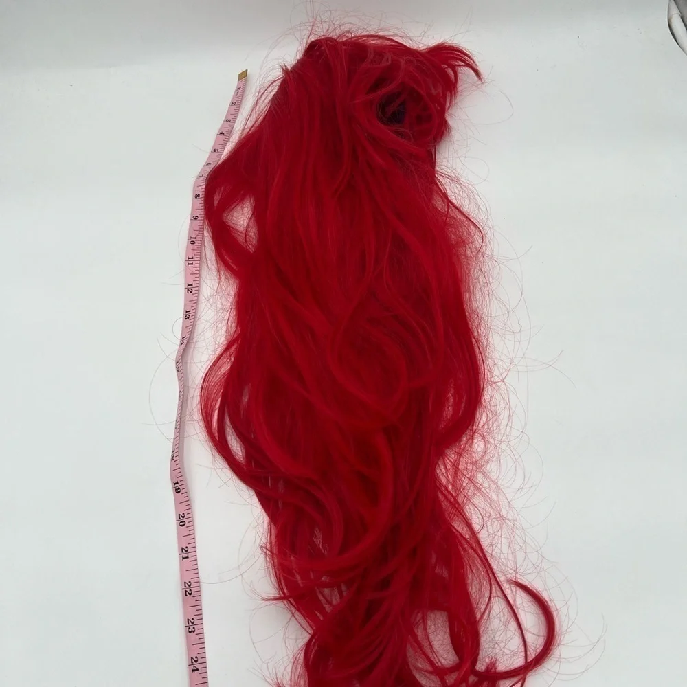 Red Anime Style Wig Long Synthetic Hair